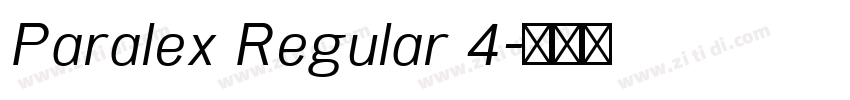 Paralex Regular 4字体转换